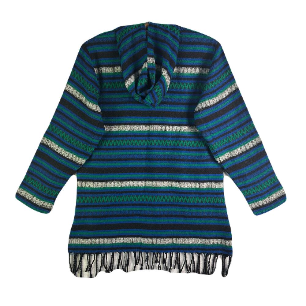 Sacred Threads Hooded/Multicolored Striped/Fringe… - image 6